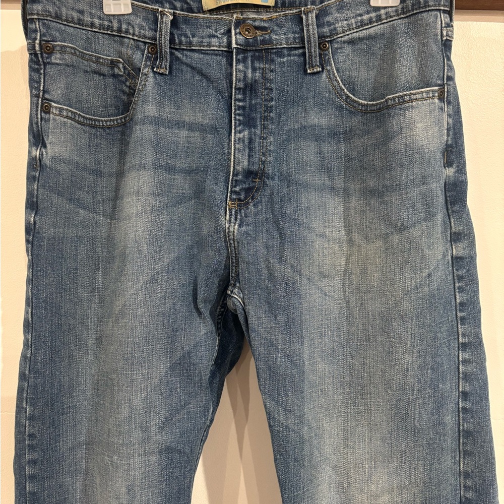 Wrangler Men's Straight Blue Jeans - Picture 3 of 7